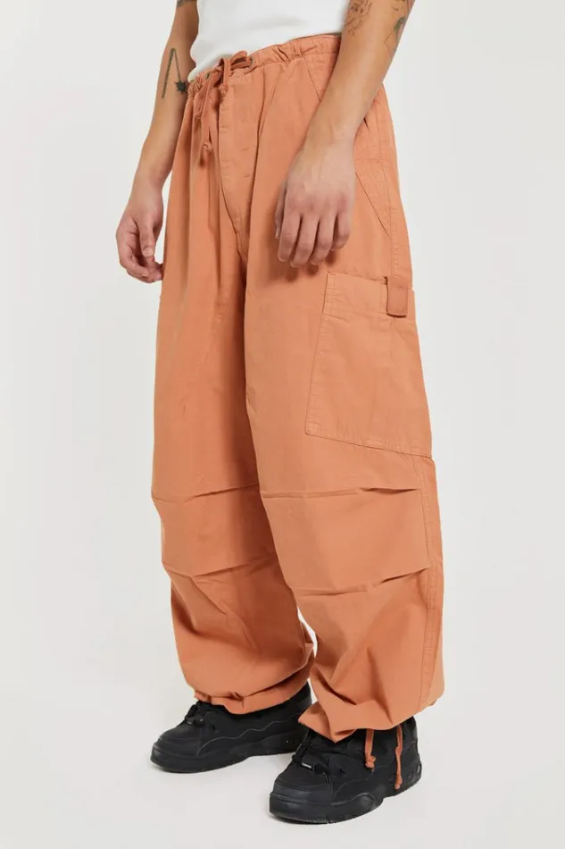 Men Rust Parachute Cargo Pants Jaded London Parachute Pants