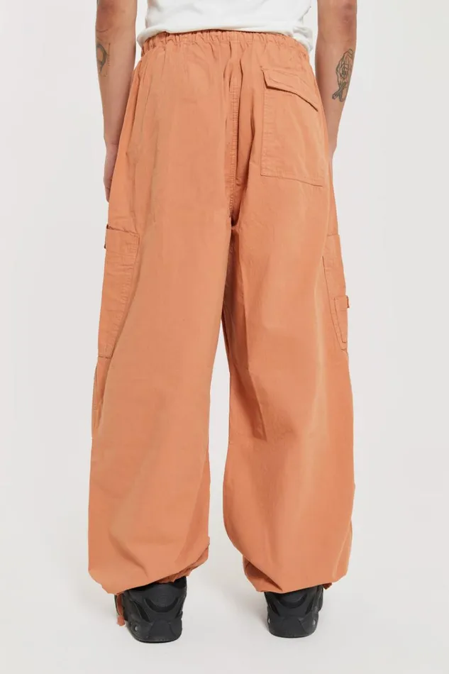 Men Rust Parachute Cargo Pants Jaded London Parachute Pants