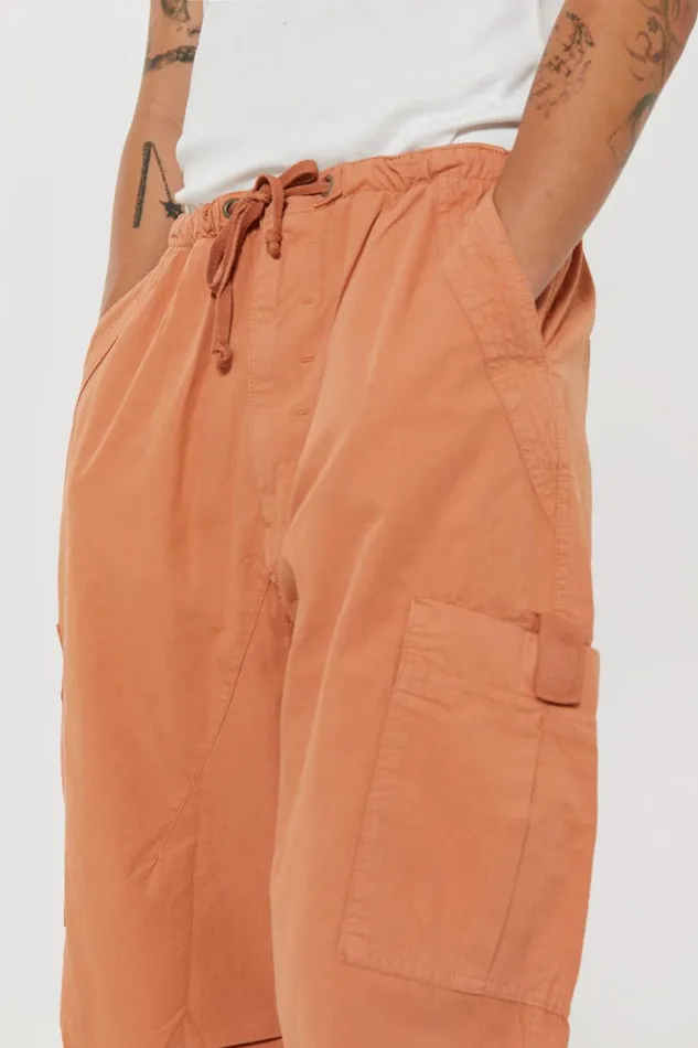 Men Rust Parachute Cargo Pants Jaded London Parachute Pants