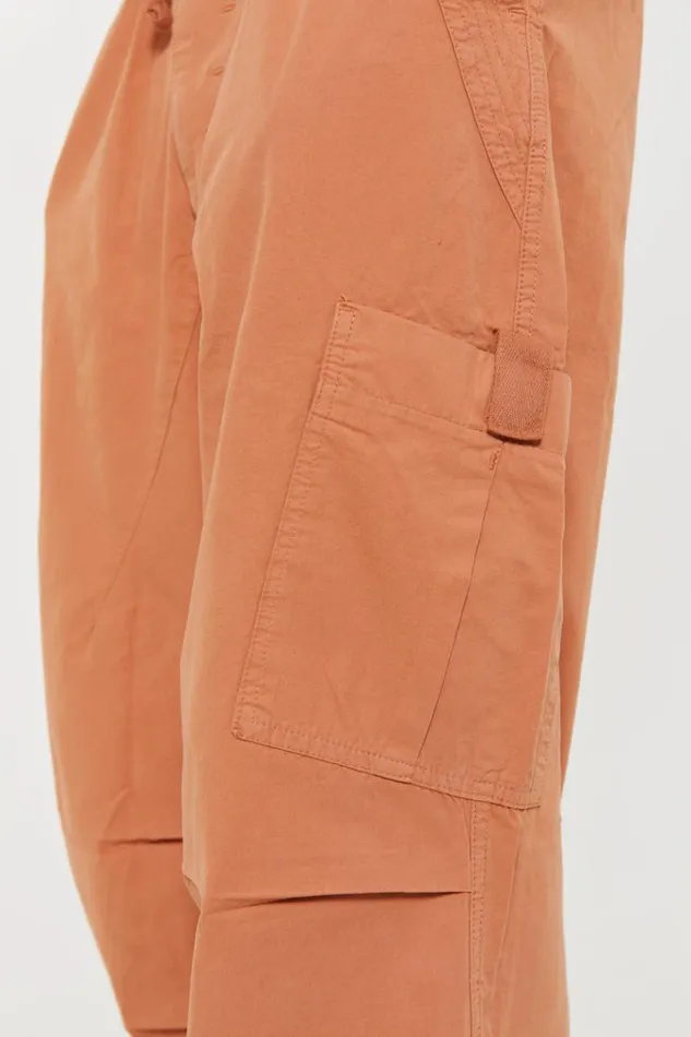 Men Rust Parachute Cargo Pants Jaded London Parachute Pants
