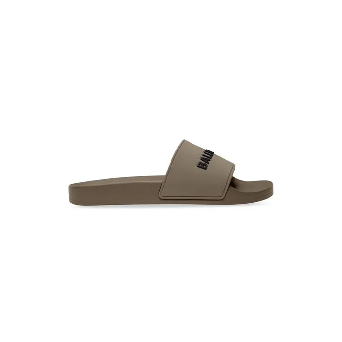 Men Sandals and Mules Balenciaga Pool Slide Sandal In Brown