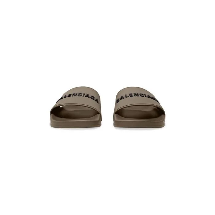 Men Sandals and Mules Balenciaga Pool Slide Sandal In Brown