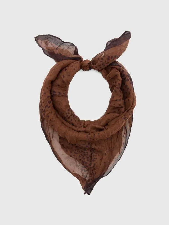Men Scarves and Ties John Varvatos SAVOY BANDANA Hazelnut