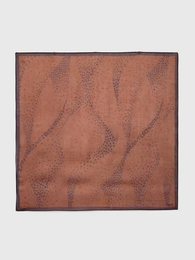 Men Scarves and Ties John Varvatos SAVOY BANDANA Hazelnut