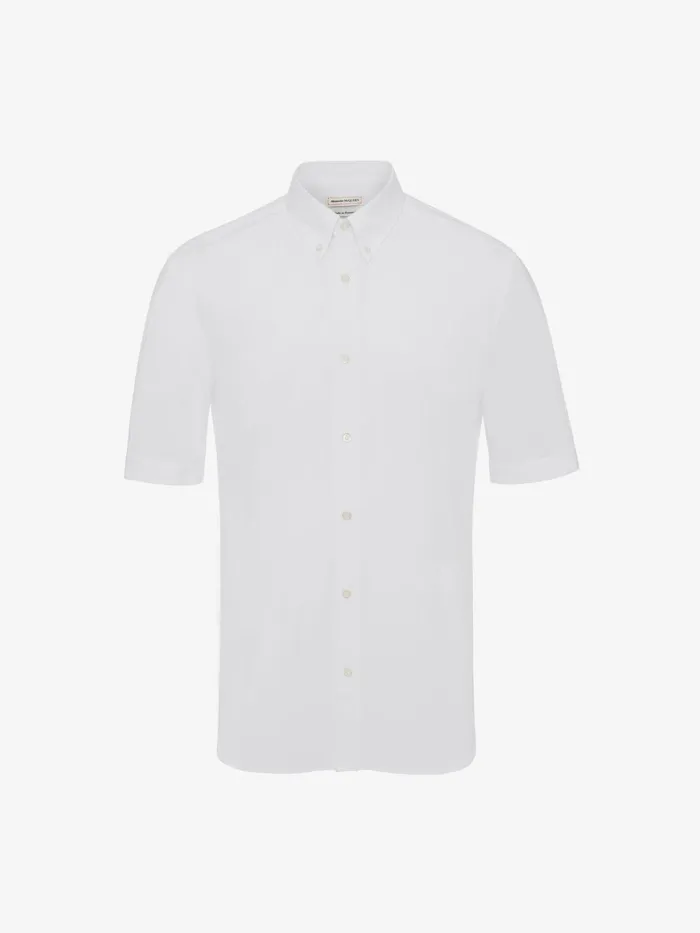 Men Shirts Alexander McQueen Cotton Poplin Shirt White