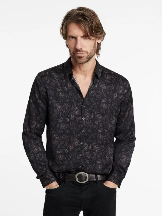 Men Shirts John Varvatos BUCKS SHIRT Mauvewood