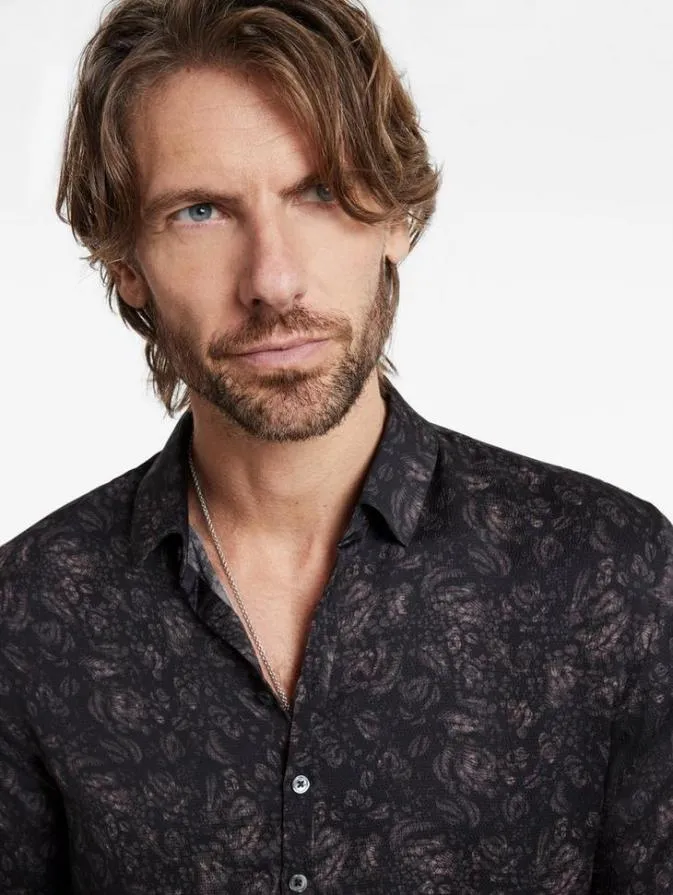 Men Shirts John Varvatos BUCKS SHIRT Mauvewood
