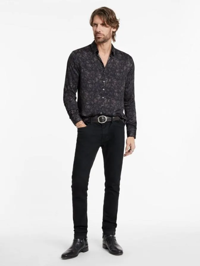 Men Shirts John Varvatos BUCKS SHIRT Mauvewood