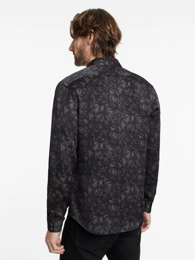 Men Shirts John Varvatos BUCKS SHIRT Mauvewood