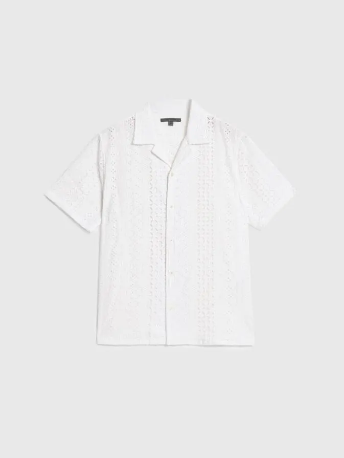 Men Shirts John Varvatos DAN CAMP SHIRT White