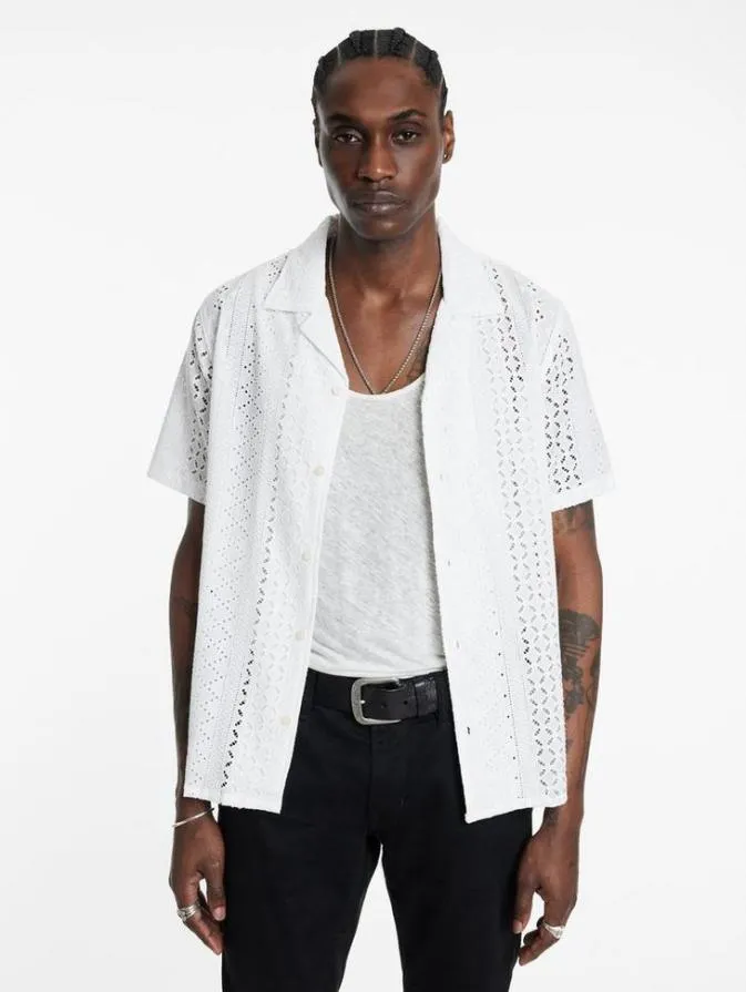 Men Shirts John Varvatos DAN CAMP SHIRT White