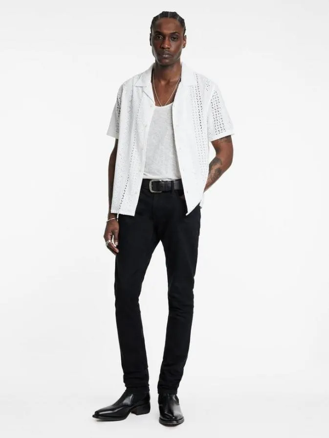 Men Shirts John Varvatos DAN CAMP SHIRT White