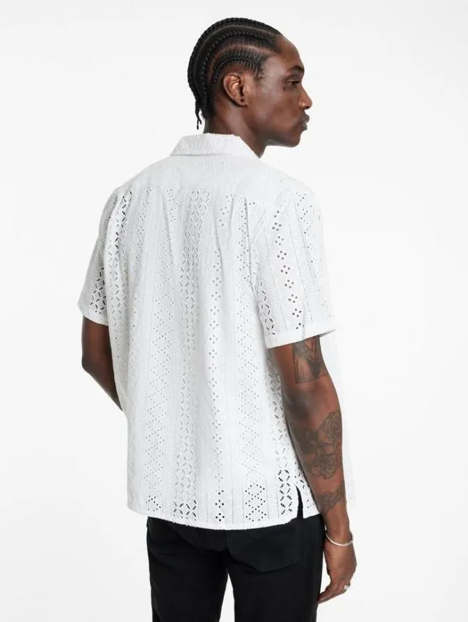 Men Shirts John Varvatos DAN CAMP SHIRT White