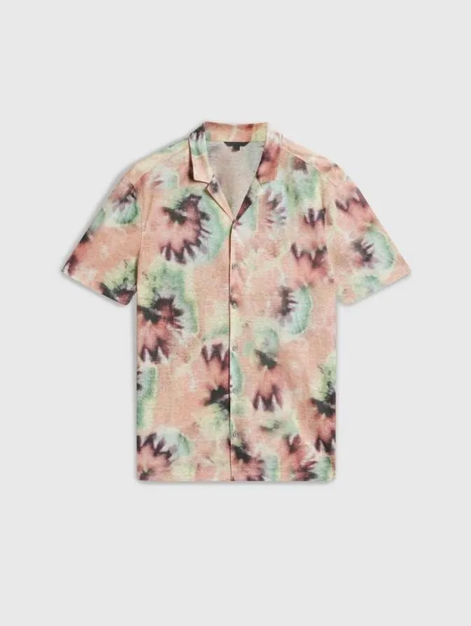 Men Shirts John Varvatos ESTRELA CAMP SHIRT Misty Rose