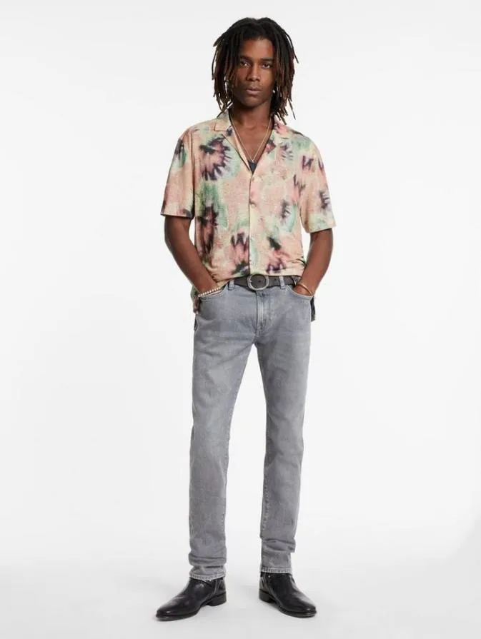 Men Shirts John Varvatos ESTRELA CAMP SHIRT Misty Rose