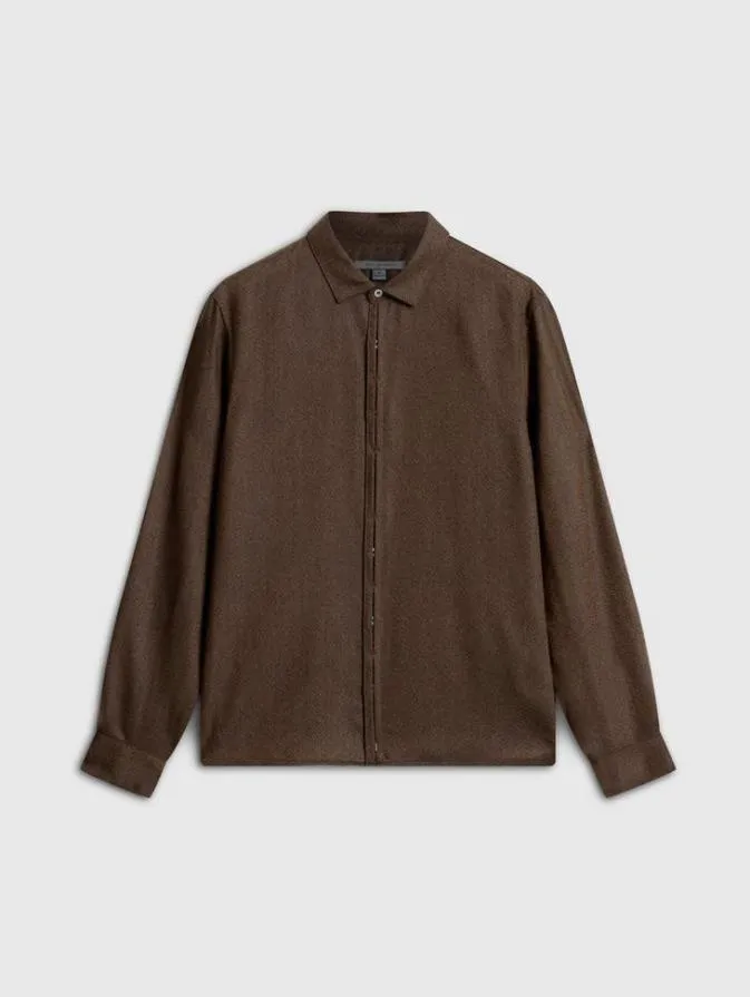 Men Shirts John Varvatos HICKORY SHIRT Lt Chocolate