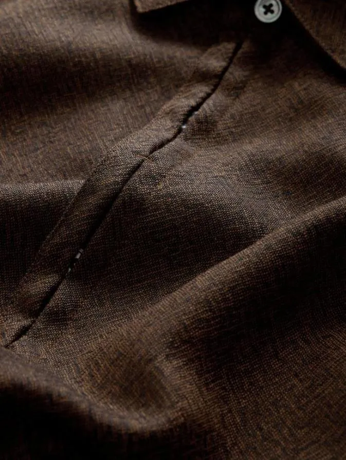 Men Shirts John Varvatos HICKORY SHIRT Lt Chocolate