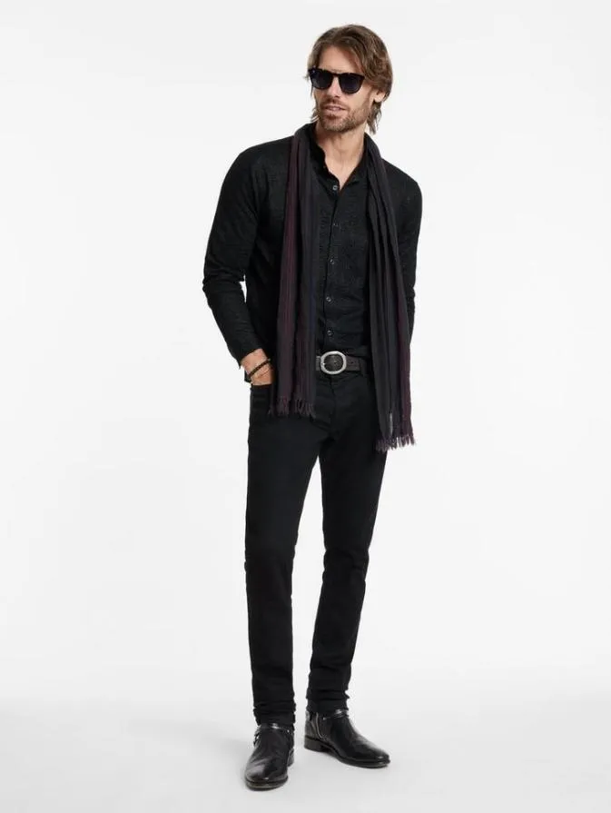 Men Shirts John Varvatos VALDEZ SHIRT Black