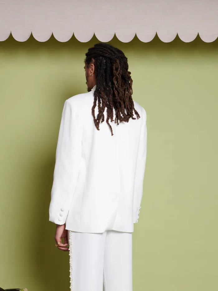 Men Sister Jane Jackets Harlow Pearl Blazer Pearl Ivory