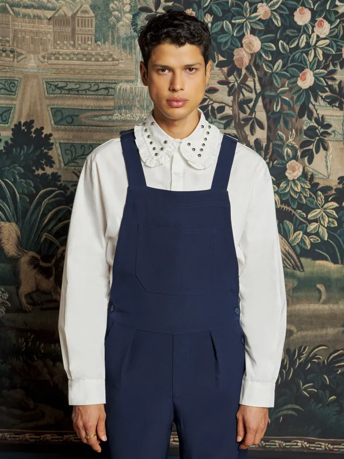 Men Sister Jane Trousers Lucky Dungarees Navy Blue