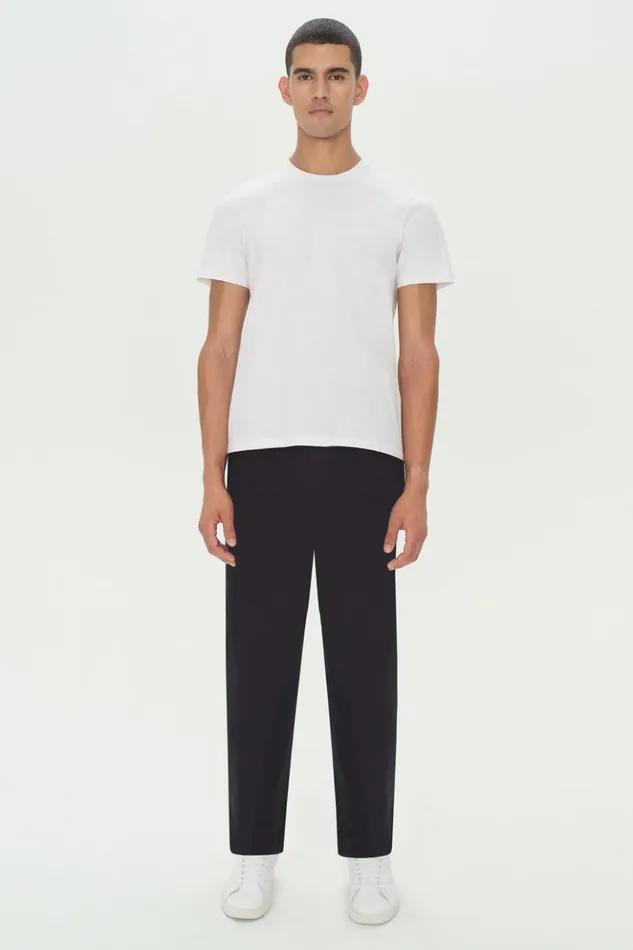 Men Smooth Cotton Crewneck White Jonathan Simkhai Tops and TShirts