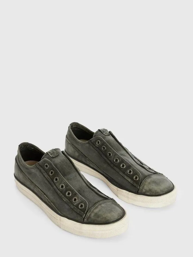 Men Sneakers John Varvatos VULC LACELESS LOW TOP 8211 CANVAS Black