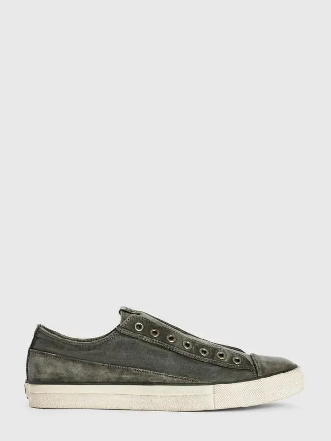 Men Sneakers John Varvatos VULC LACELESS LOW TOP 8211 CANVAS Black