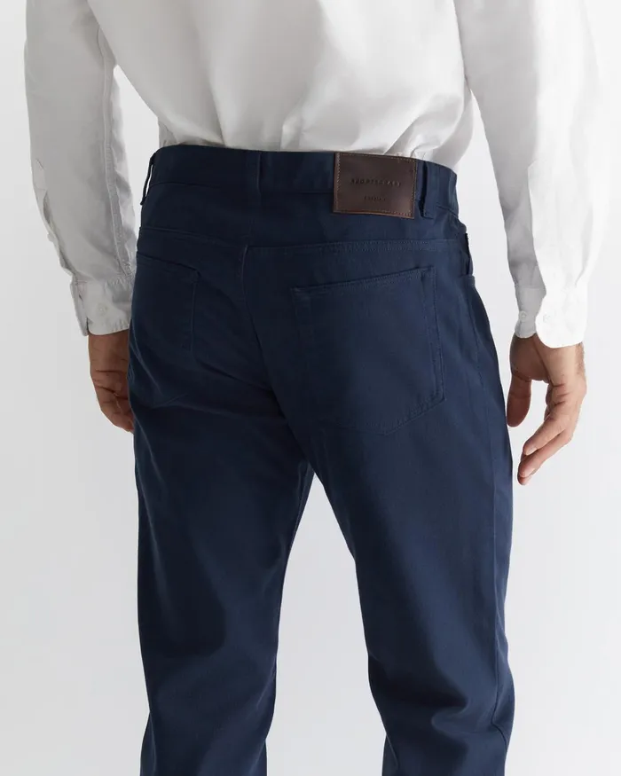 Men Sportscraft Pants Bedford Jean Mid Blue