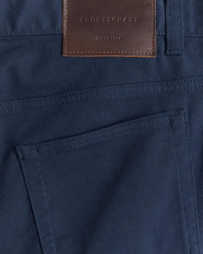 Men Sportscraft Pants Bedford Jean Mid Blue