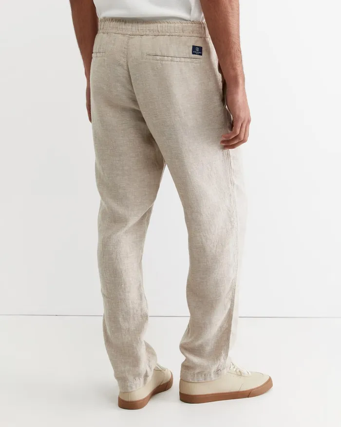 Men Sportscraft Pants Caffery Yarn Dyed Linen Pant Cappuccino