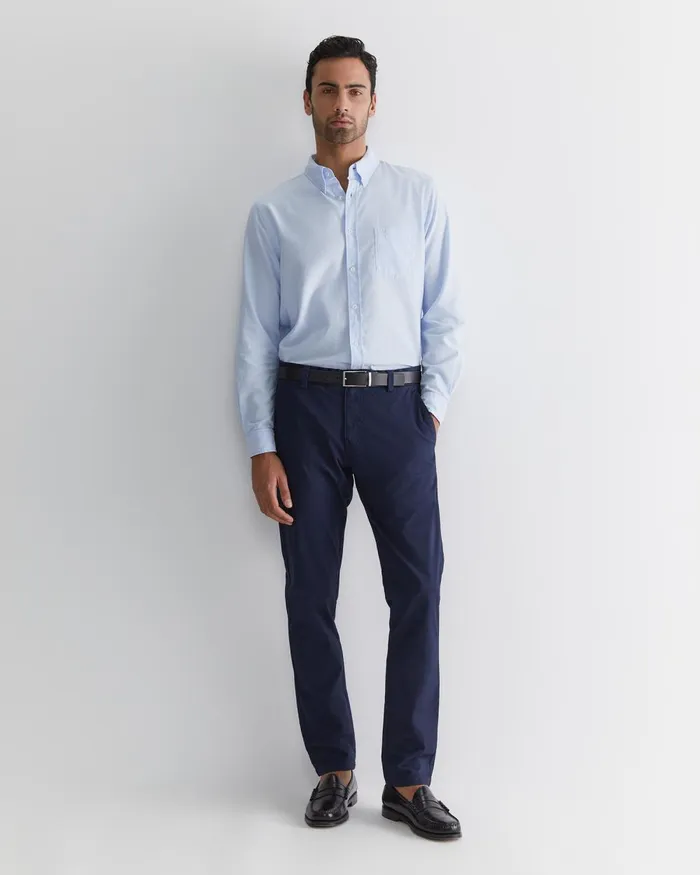 Men Sportscraft Pants Smith Tapered Chinos French Navy