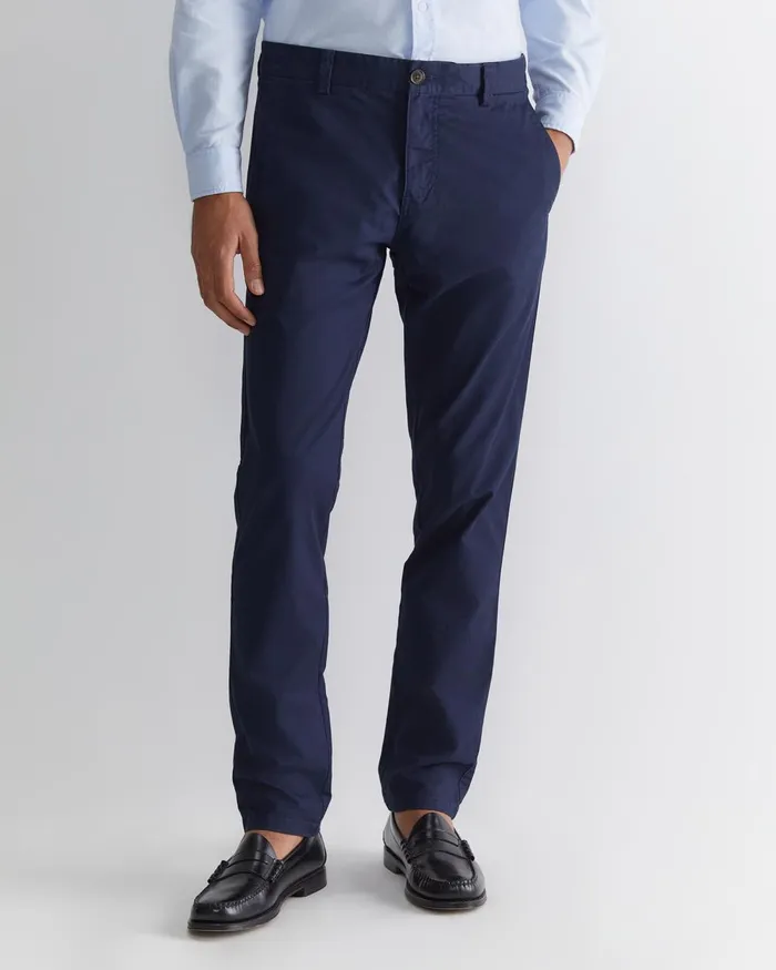 Men Sportscraft Pants Smith Tapered Chinos French Navy