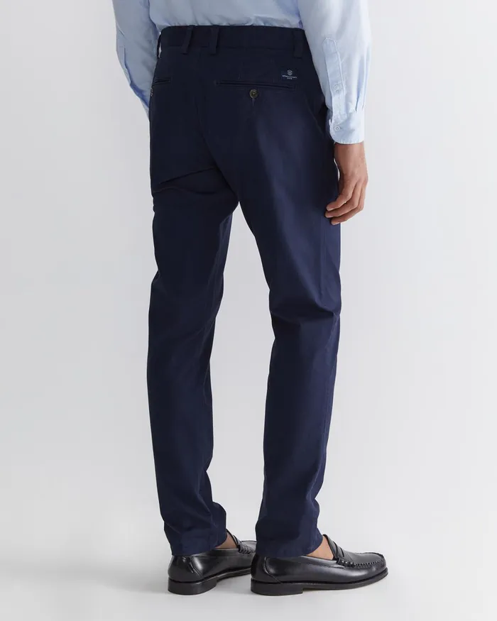 Men Sportscraft Pants Smith Tapered Chinos French Navy