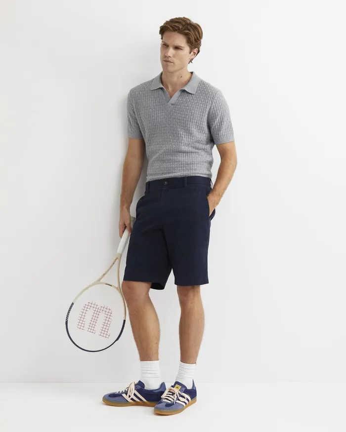 Men Sportscraft TShirts and Polos Bryant Knitted Polo Grey Melange