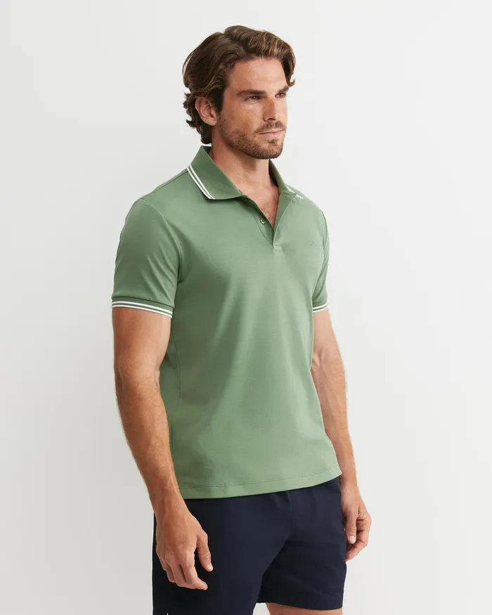 Men Sportscraft TShirts and Polos Manning Short Sleeve Polo Elm
