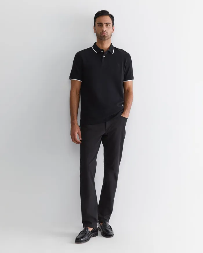 Men Sportscraft TShirts and Polos Sc Tipped Pique Polo Black