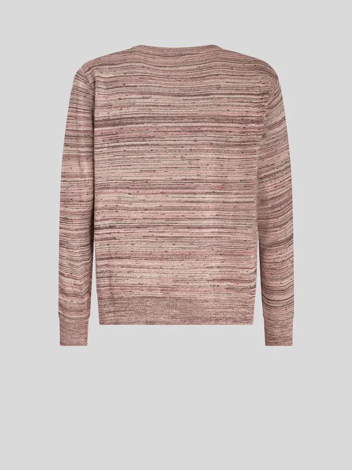 Men Striped Silk And Cotton Sweater Etro Knitwear