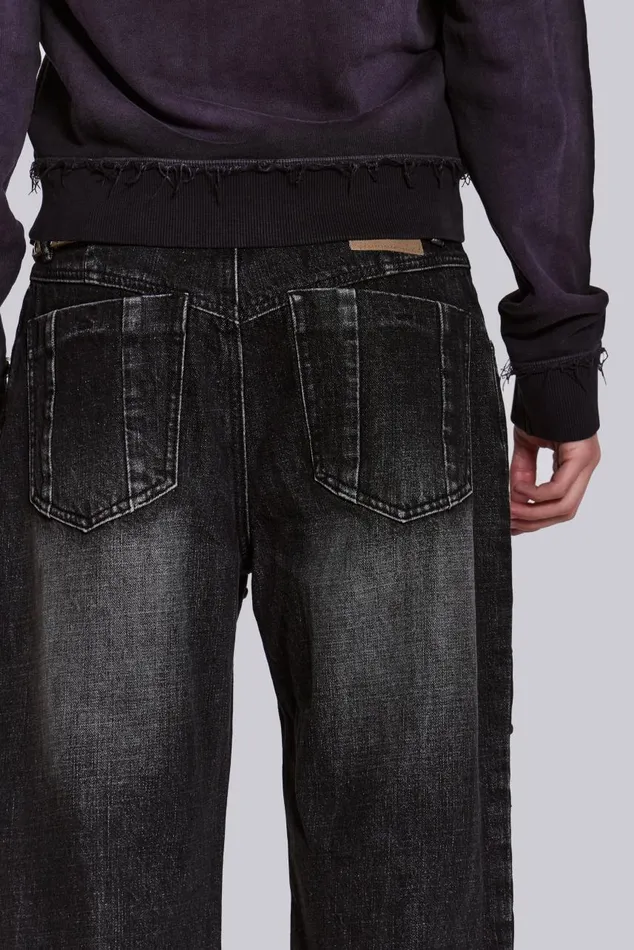 Men Stud Scott Jean Jaded London Baggy Jeans