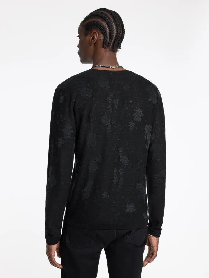 Men Sweaters John Varvatos AGUSTIN HENLEY Black