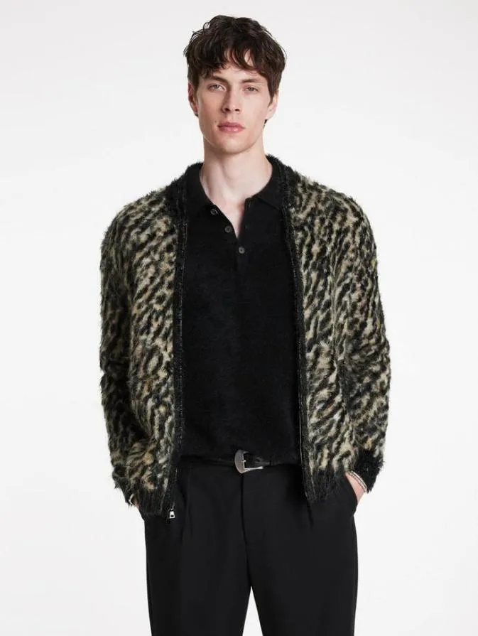 Men Sweaters John Varvatos CAMINO BOMBER Espresso