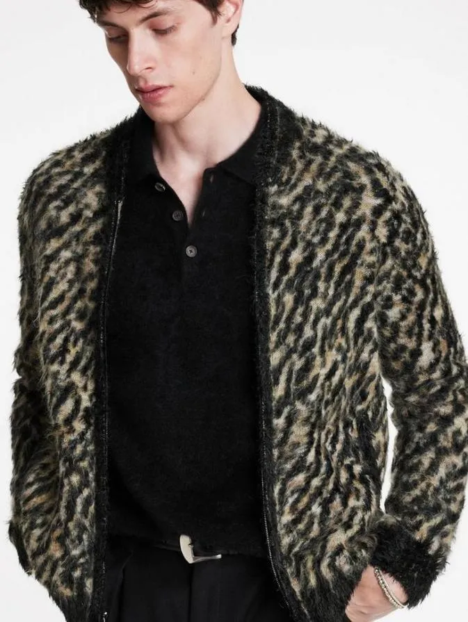 Men Sweaters John Varvatos CAMINO BOMBER Espresso