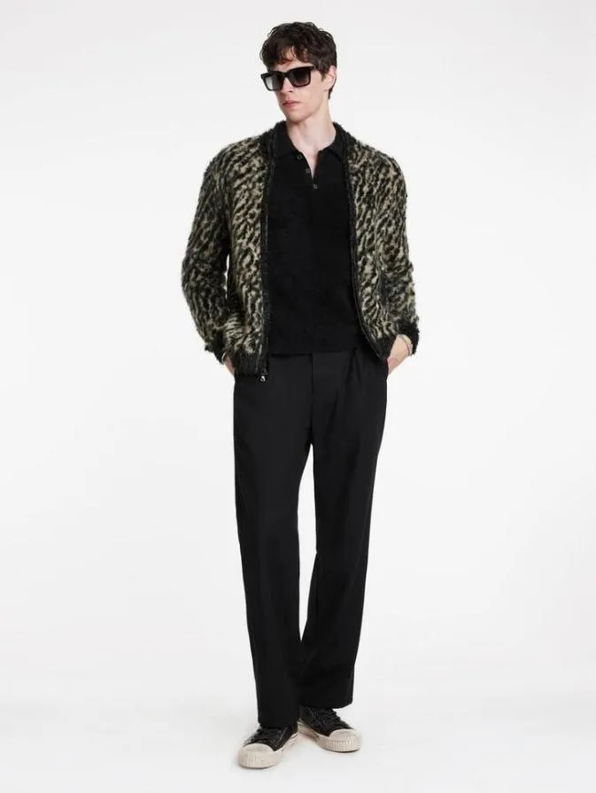 Men Sweaters John Varvatos CAMINO BOMBER Espresso