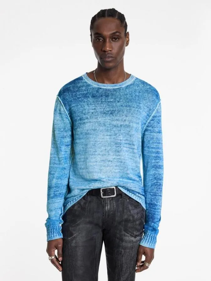 Men Sweaters John Varvatos LUZ CREWNECK Blue Mist