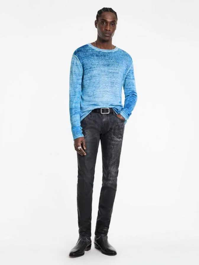 Men Sweaters John Varvatos LUZ CREWNECK Blue Mist