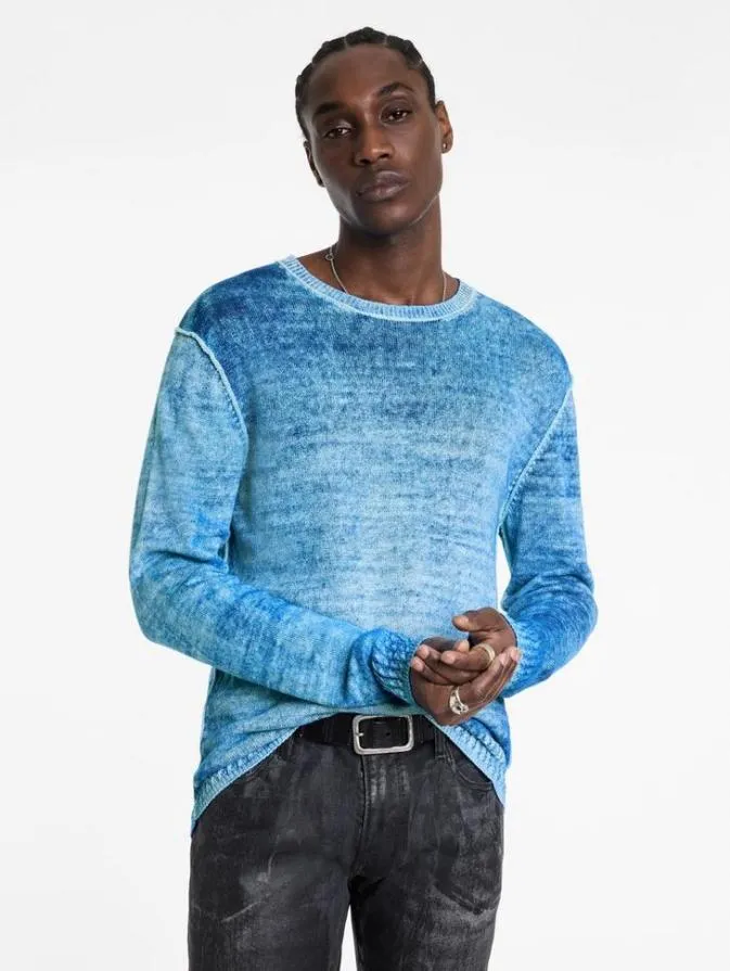 Men Sweaters John Varvatos LUZ CREWNECK Blue Mist