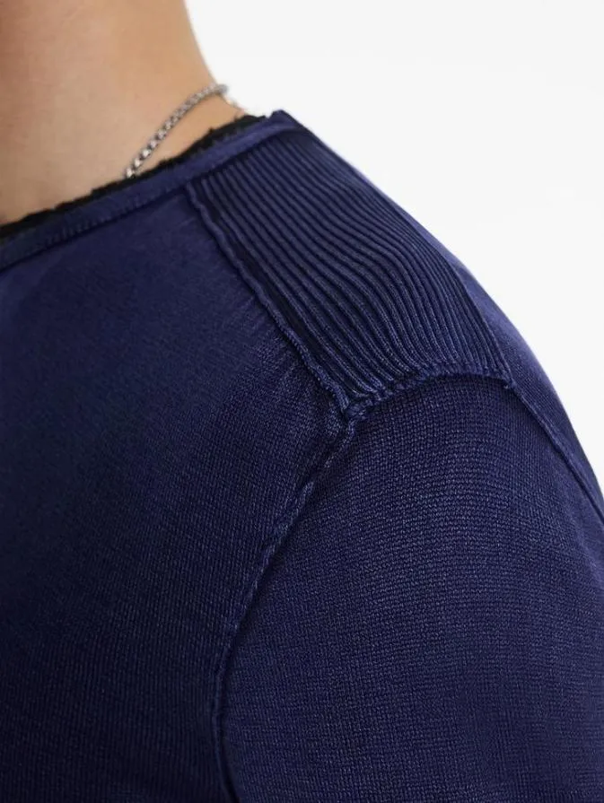 Men Sweaters John Varvatos WALTER CREW NECK SWEATER Deep Blue
