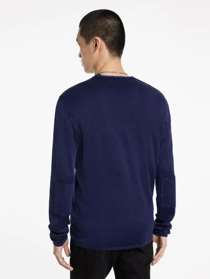 Men Sweaters John Varvatos WALTER CREW NECK SWEATER Deep Blue