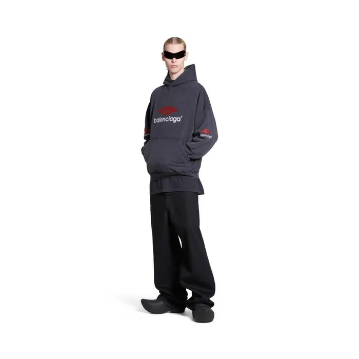 Men Sweatshirts and Hoodies Balenciaga 3b Sports Icon Hoodie Oversized In Blackredwhite Men Sweatshirts and Hoodies Balenciaga 3b Sports Icon Hoodie Oversized In Blackredwhite