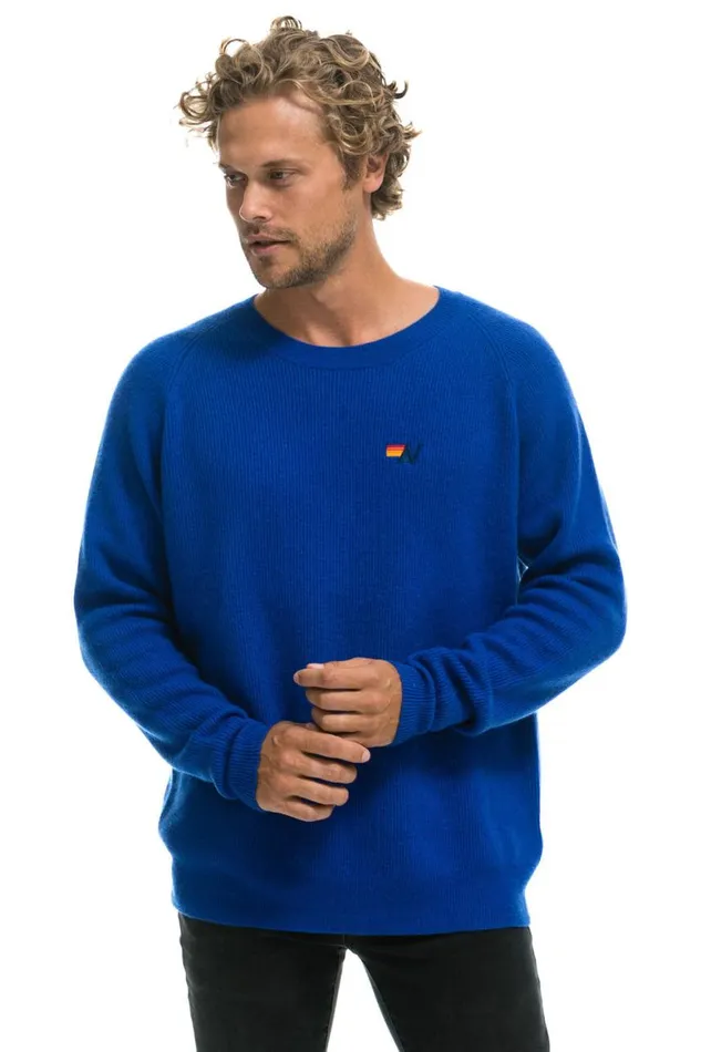 Men Sweatshirts Aviator Nation Vintage Cabin 2 Unisex Cashmere Sweater 8211 Lapis