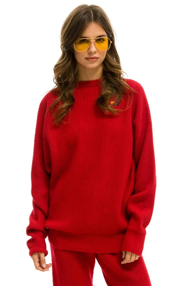 Men Sweatshirts Aviator Nation Vintage Cabin Unisex Cashmere Sweater 8211 Cherry Men Sweatshirts Aviator Nation Vintage Cabin Unisex Cashmere Sweater 8211 Cherry